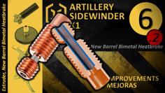 6.2) Bimetal Heatbrake Barrel , Artillery Sidewinder X1 Improvements – Mejoras 3D Printer Model