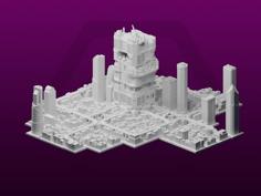 GreebleCity Set 09: Megatower 16 3D Printer Model