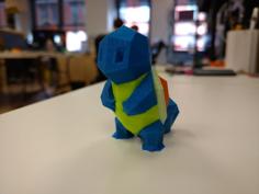 Color Low-Poly Squirtle 3D Printer Model