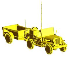 Military Jeep _ Parts 3D Printer Model