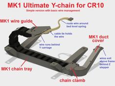 CR-10 Ultimate Y-chain MK1: Y-axis Drag Chain For Bottom Mounting 3D Printer Model