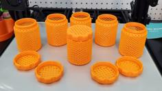 Better Knurled Cap, Better Cap Threads, & Thinner Walled Silica Gel Container 3D Printer Model