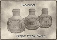 Healing Potion Flasks / Bottles For Pathfinder (or Dungeons & Dragons) 3D Printer Model