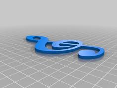 Treble Clef Ornament 3D Printer Model