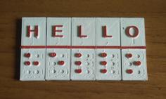 Braille Alphabet 3D Printer Model