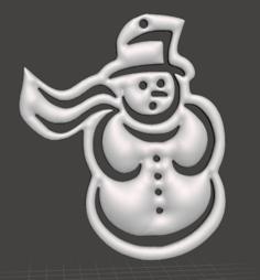 Christmas Tree Ornament – Snowman 3D Printer Model