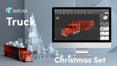 Low Poly Christmas Truck 3D Printer Model