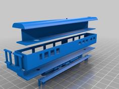 N Scale South African Blue Train Kitchen Car 3D Printer Model