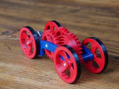 Tri-Mode Spring Motor Car – Larger Spring, No More O-Rings And More 3D Printer Model