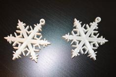 Snowflake Ornament Earring 3D Printer Model