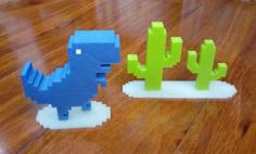 Chrome Dino 3D Printer Model