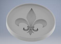 Fleur De Lis Coaster 3D Printer Model