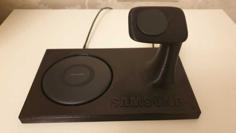 Samsung Wireless Charging Pad Holder And Galaxy Watch Active 2 Stand 3D Printer Model