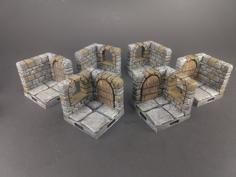 OpenForge 2.0 Dungeon Stone Modular Corners 3D Printer Model