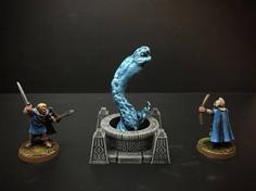 Delving Decor: Water Serpent (28mm/Heroic Scale) 3D Printer Model