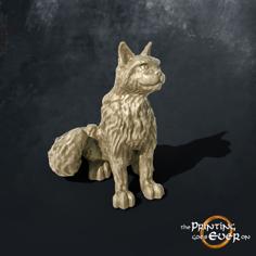 Cat Sitting 3D Printer Model