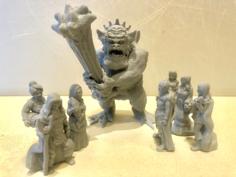 Troll Warrior: The Biggun (Heroic Scale) 3D Printer Model