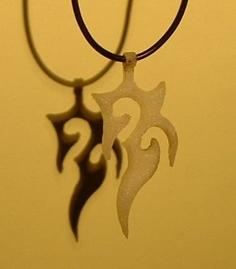 Tribal Flame Pendant 3D Printer Model