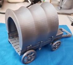 28mm D&D Open Wagon 3D Printer Model