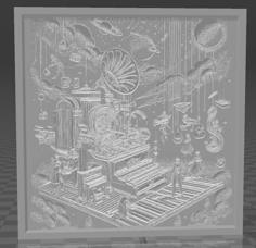 Harmonia Aetheris Xadamai’s Album Cover Litophane 3D Printer Model