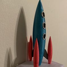 Retro Style Rocket 3D Printer Model