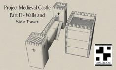 Castle System – Part II – Walls And Side Tower 3D Printer Model