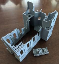 Destroyed Church (support-less) 3D Printer Model