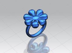 Flower-shape Ring 3D Printer Model