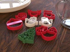 Beauti Christmas Cookie Cutters Set 3D Printer Model