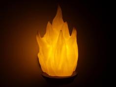 Flames – Wall Lamp 3D Printer Model