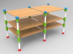 Table Connector Round 3D Printer Model