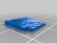 Arkansas Elevation Map 3D Printer Model