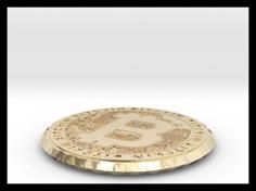 Bitcoin Coin & Coaster ( Double Sided ) 3D Printer Model