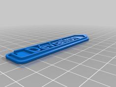 Porte-clés ( Keychain ): Panneau Déviation 3D Printer Model