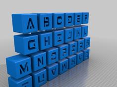 Alphabet Cubes 3D Printer Model