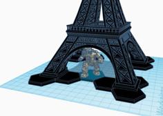 Eiffel Tower Open Hex 3D Printer Model