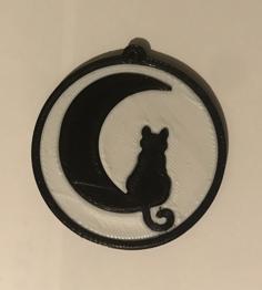 Moon Cat Medallion 3D Printer Model