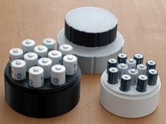 Battery Cases For 12 AA Or 12 AAA Batteries. With Screw-Caps. 3D Printer Model