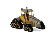 Yellow Industrial Tractor With Movements 3D Printer Model