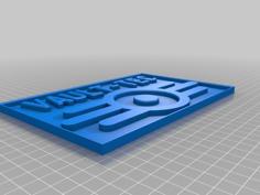 Fallout Vault-Tec Sign 3D Printer Model