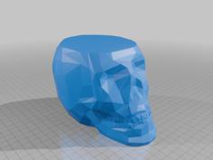 Skull Vase Low-Poly 3D Printer Model