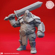 Fire Giant Swordsmen – Tabletop Miniature 3D Printer Model