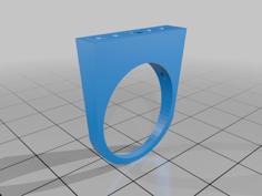 Ring With Emerald And Diamonds 3D Printer Model