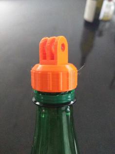 Bottle Screw Cap With GoPro Mount 3D Printer Model