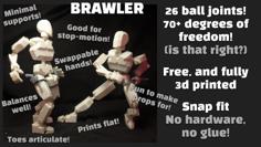 Brawler = Fully 3d Printed Action Figure 3D Printer Model