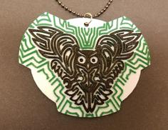 Futuristic Owl Pendant 3D Printer Model