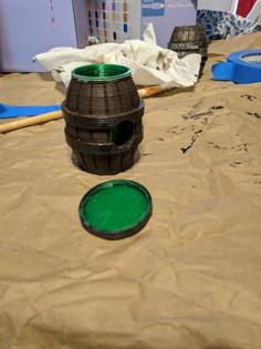 Dog Poop Bag Barrel W/ Screw Cap 3D Printer Model