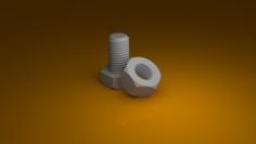 M8 Nut And Bolt 3D Printer Model