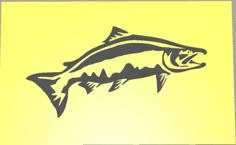 Salmon Fishing Stencil 3D Printer Model