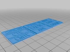 CADTC – Unit Token Labels 3D Printer Model